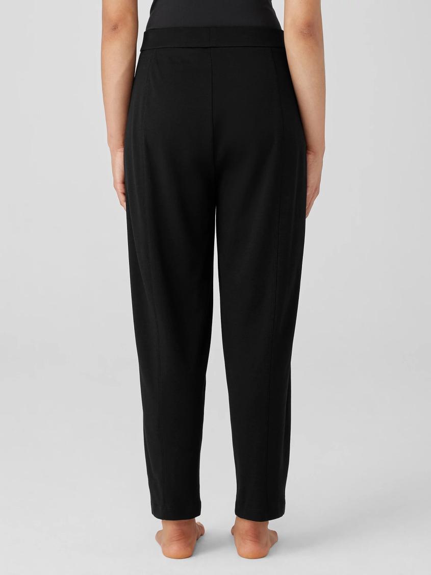 Eileen Fisher Sleepwear | Organic Cotton Interlock Lantern Sleep Pant Black - Women