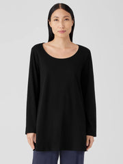 Eileen Fisher Sleepwear | Organic Cotton Interlock Long Sleep Top Black - Women