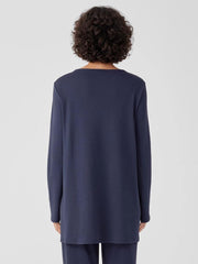 Eileen Fisher Sleepwear | Organic Cotton Interlock Long Sleep Top Indigo - Women