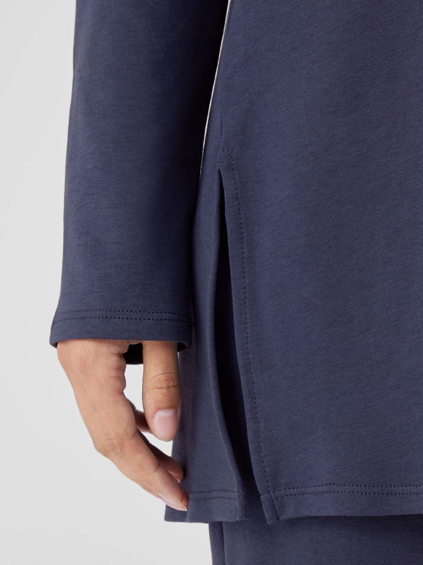 Eileen Fisher Sleepwear | Organic Cotton Interlock Long Sleep Top Indigo - Women