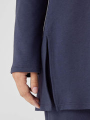 Eileen Fisher Sleepwear | Organic Cotton Interlock Long Sleep Top Indigo - Women
