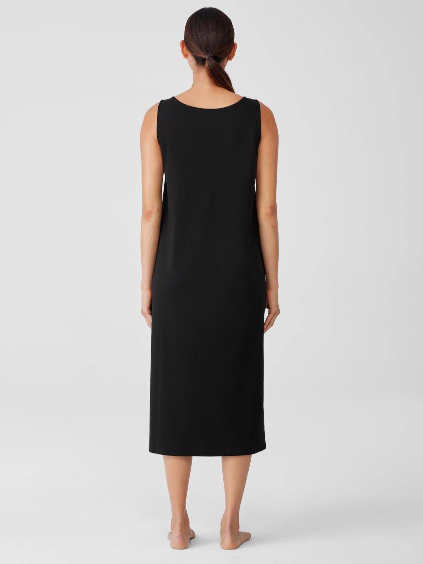 Eileen Fisher Sleepwear | Organic Cotton Interlock Scoop Neck Sleep Dress Black - Women
