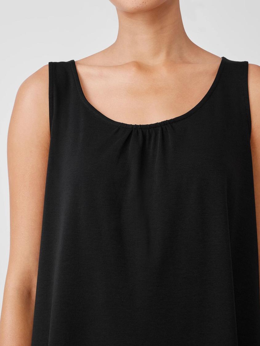 Eileen Fisher Sleepwear | Organic Cotton Interlock Scoop Neck Sleep Dress Black - Women