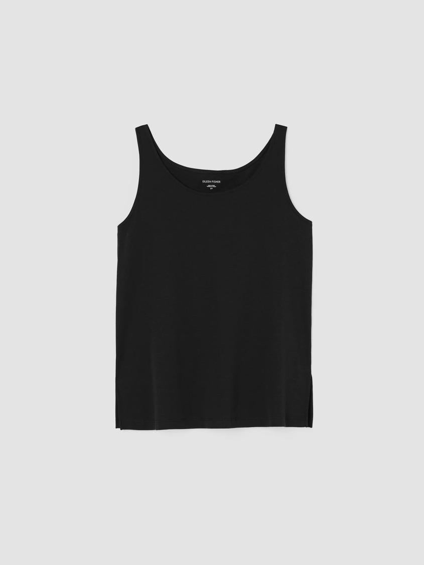 Eileen Fisher Sleepwear | Organic Cotton Interlock Scoop Neck Sleep Tank Black - Women