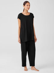 Eileen Fisher Sleepwear | Organic Cotton Interlock Scoop Neck Sleep Tee Black - Women