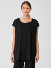 Eileen Fisher Sleepwear | Organic Cotton Interlock Scoop Neck Sleep Tee Black - Women