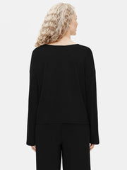 Eileen Fisher Sleepwear | Organic Cotton Interlock Sleep Box-Top Black - Women