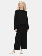 Eileen Fisher Sleepwear | Organic Cotton Interlock Sleep Box-Top Black - Women