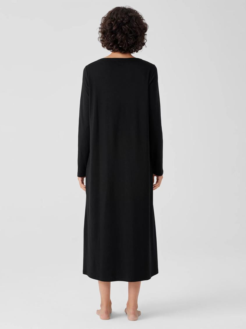 Eileen Fisher Sleepwear | Organic Cotton Interlock Sleep Dress Black - Women