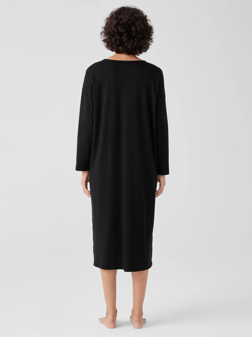 Eileen Fisher Sleepwear | Organic Cotton Interlock Sleep Dress Black - Women