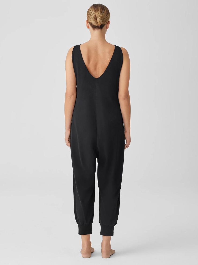 Eileen Fisher Sleepwear | Organic Cotton Interlock Sleep Jumpsuit Black - Women