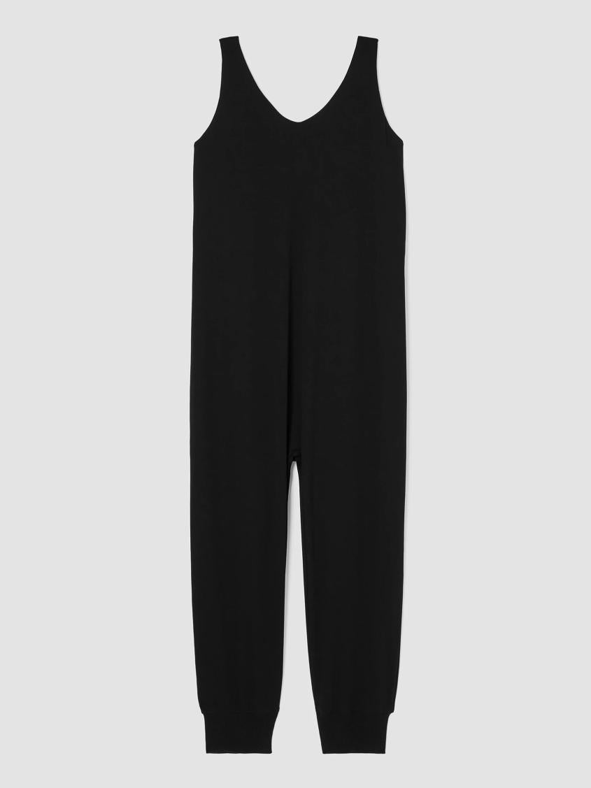 Eileen Fisher Sleepwear | Organic Cotton Interlock Sleep Jumpsuit Black - Women