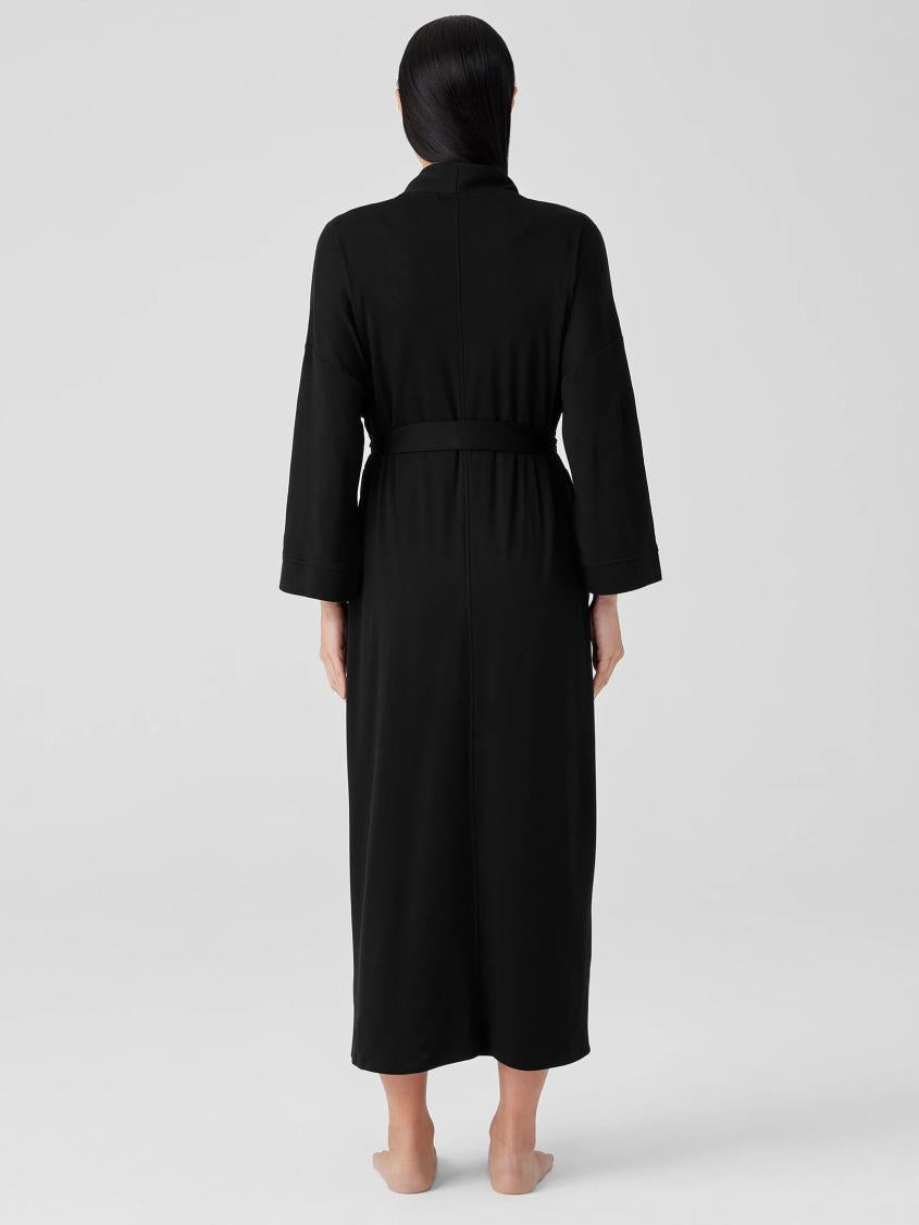 Eileen Fisher Sleepwear | Organic Cotton Interlock Sleep Robe Black - Women
