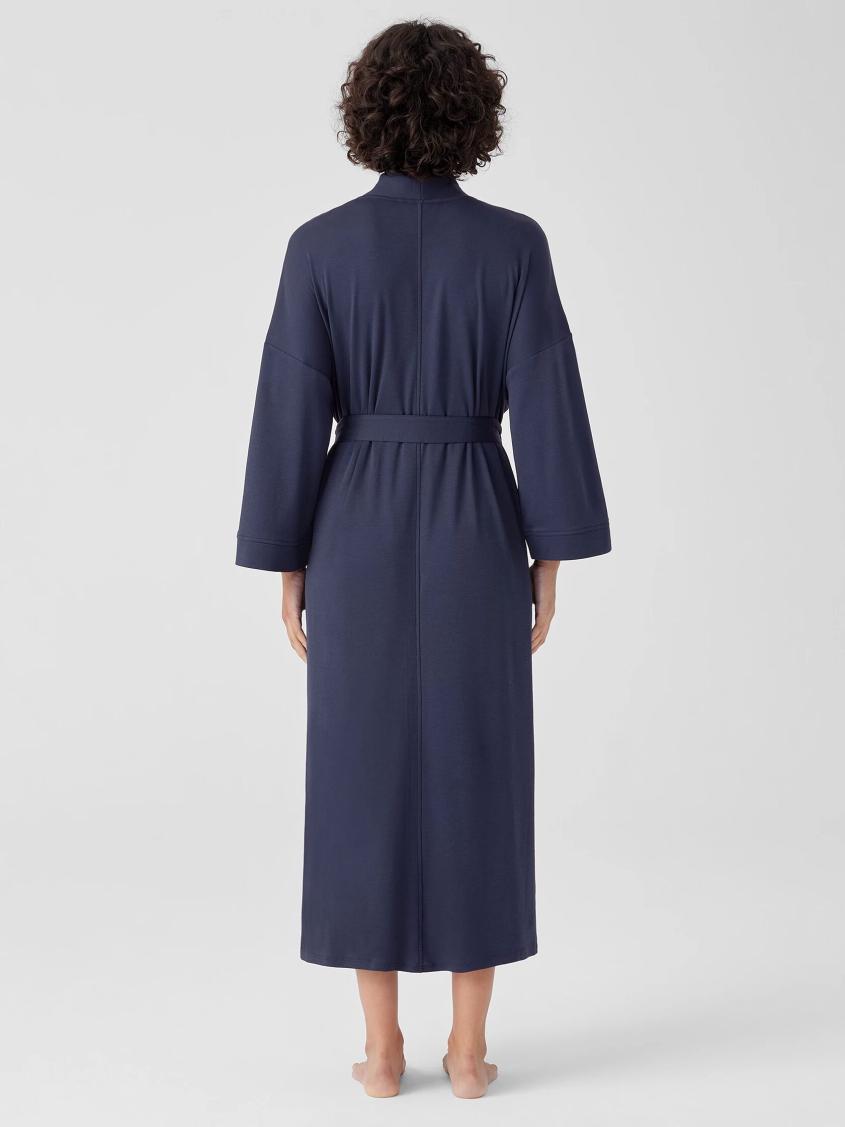 Eileen Fisher Sleepwear | Organic Cotton Interlock Sleep Robe Indigo - Women