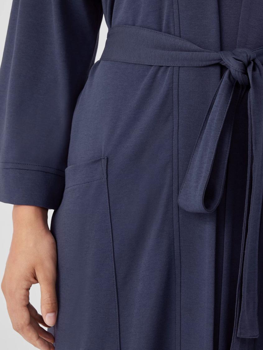 Eileen Fisher Sleepwear | Organic Cotton Interlock Sleep Robe Indigo - Women