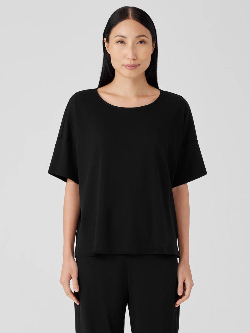 Eileen Fisher Sleepwear | Organic Cotton Interlock Sleep Tee Black - Women