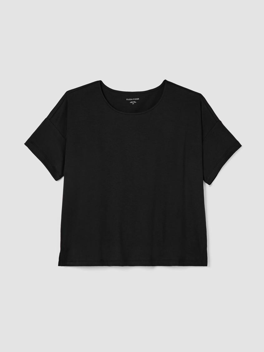 Eileen Fisher Sleepwear | Organic Cotton Interlock Sleep Tee Black - Women