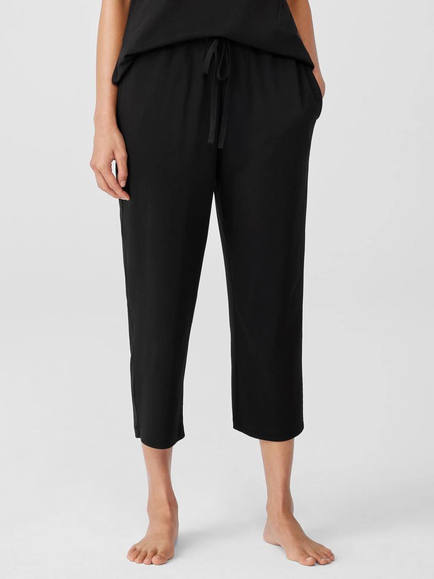 Eileen Fisher Sleepwear | Organic Cotton Interlock Slouchy Sleep Pant Black - Women