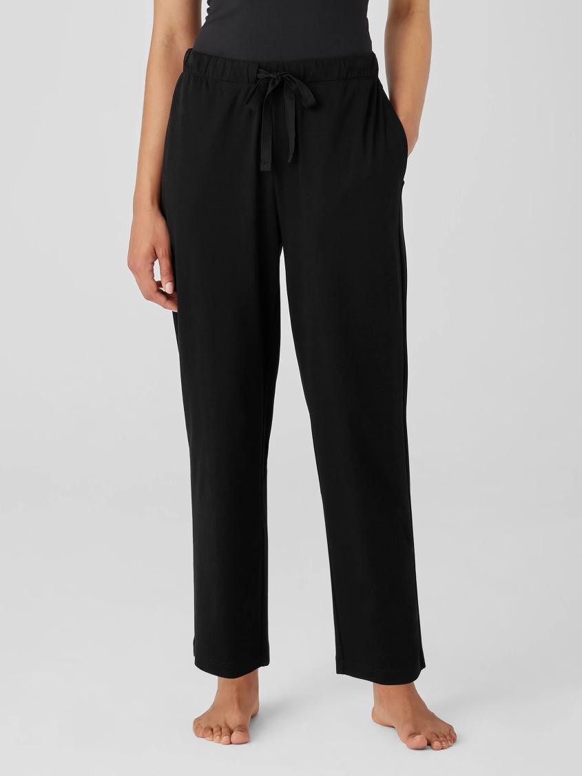 Eileen Fisher Sleepwear | Organic Cotton Interlock Slouchy Sleep Pant Black - Women