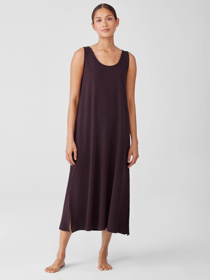 Eileen Fisher Sleepwear | Organic Cotton Interlock Tank Sleep Dress Cassis - Women
