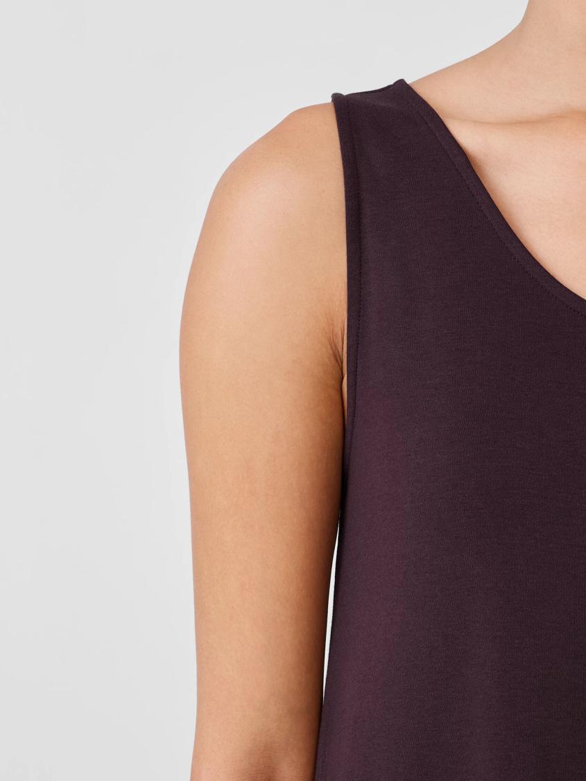 Eileen Fisher Sleepwear | Organic Cotton Interlock Tank Sleep Dress Cassis - Women