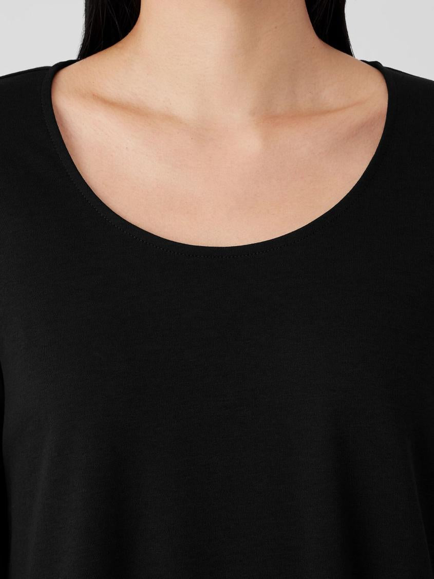 Eileen Fisher Sleepwear | Organic Cotton Interlock U-Neck Sleep Top Black - Women