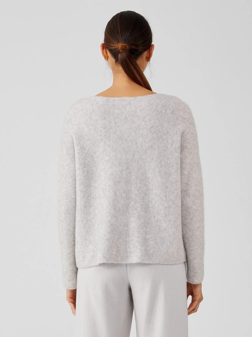 Eileen Fisher Sweaters &amp; Cardigans | Cashmere Silk Bliss Boatneck Top Pearl - Women