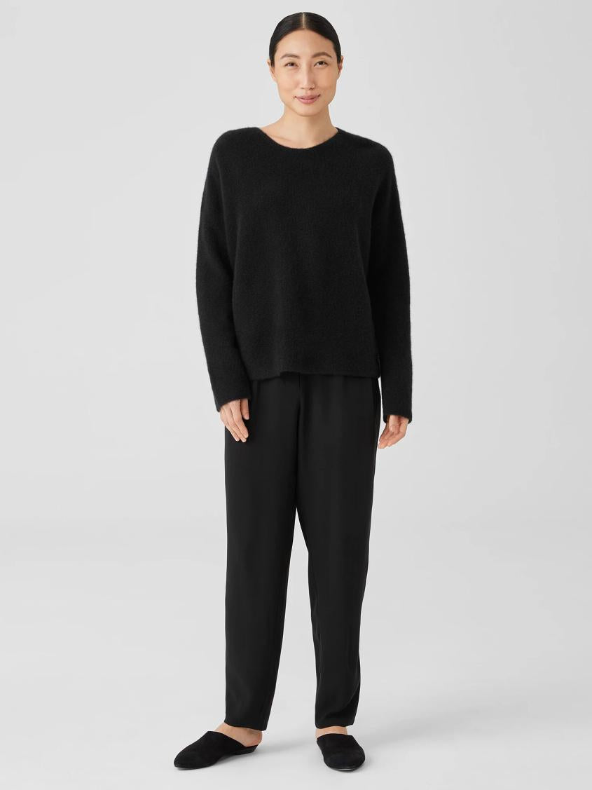 Eileen Fisher Sweaters &amp; Cardigans | Cashmere Silk Bliss Crew Neck Top Black - Women
