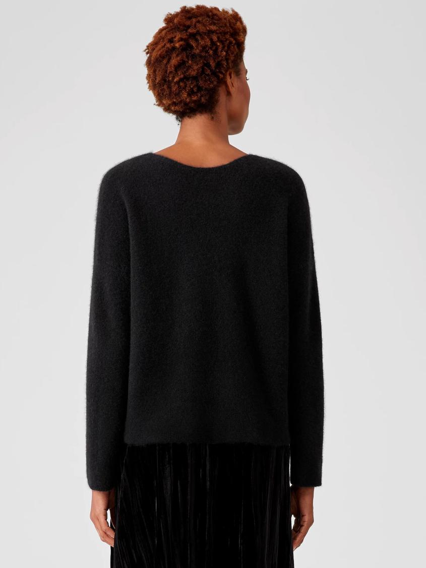 Eileen Fisher Sweaters &amp; Cardigans | Cashmere Silk Bliss Crew Neck Top Black - Women