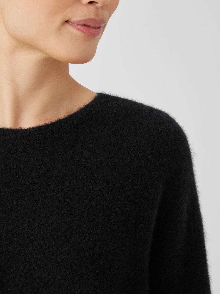 Eileen Fisher Sweaters &amp; Cardigans | Cashmere Silk Bliss Crew Neck Top Black - Women
