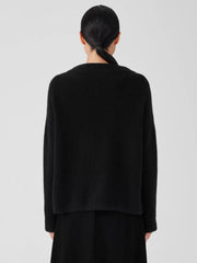 Eileen Fisher Sweaters &amp; Cardigans | Cashmere Silk Bliss Funnel Neck Top Black - Women