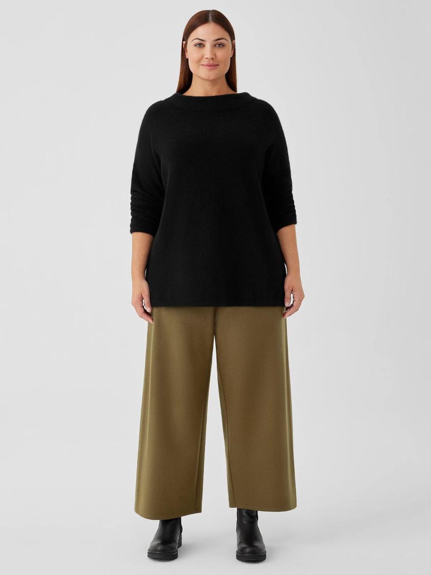 Eileen Fisher Sweaters &amp; Cardigans | Cashmere Silk Bliss Funnel Neck Top Black - Women