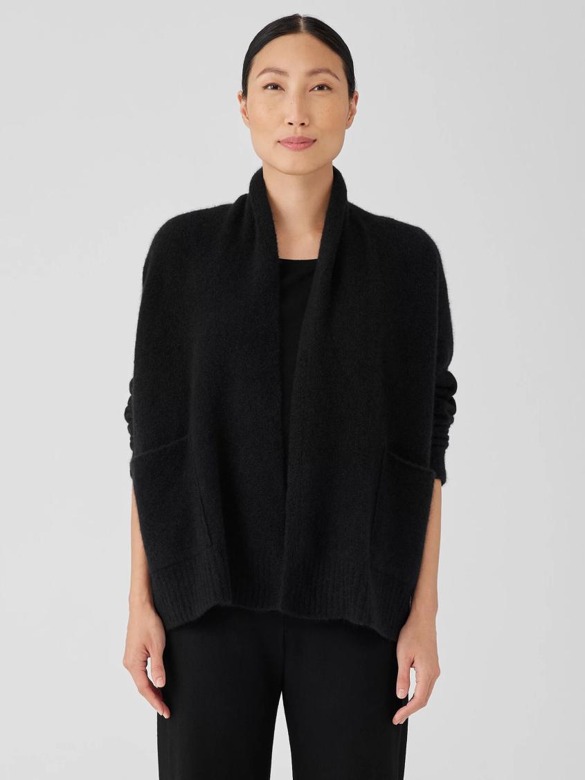 Eileen Fisher Sweaters &amp; Cardigans | Cashmere Silk Bliss Shawl Collar Cardigan Black - Women