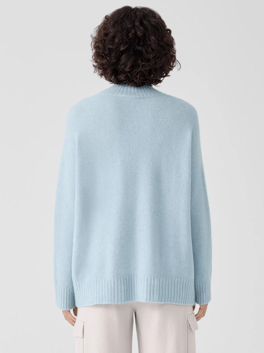 Eileen Fisher Sweaters &amp; Cardigans | Cashmere Silk Bliss Turtleneck Box-Top Frost - Women