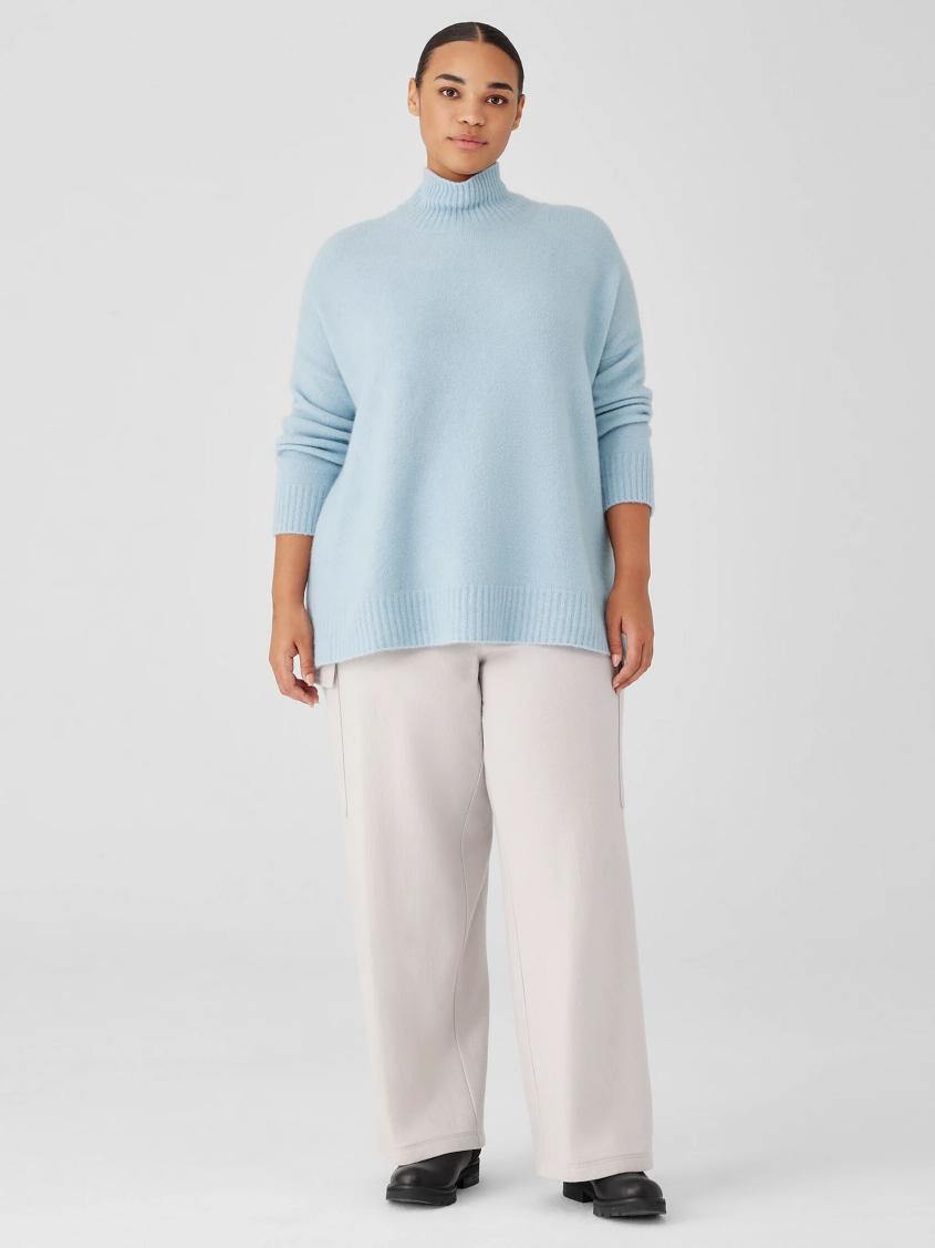 Eileen Fisher Sweaters &amp; Cardigans | Cashmere Silk Bliss Turtleneck Box-Top Frost - Women