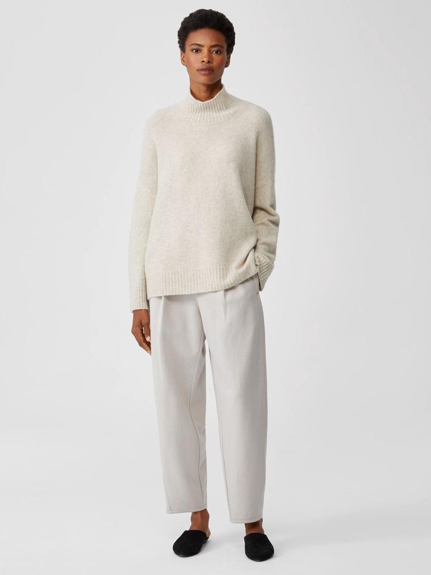 Eileen Fisher Sweaters &amp; Cardigans | Cashmere Silk Bliss Turtleneck Box-Top Maple Oat - Women