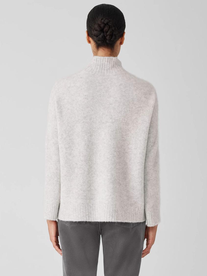 Eileen Fisher Sweaters &amp; Cardigans | Cashmere Silk Bliss Turtleneck Box-Top Pearl - Women
