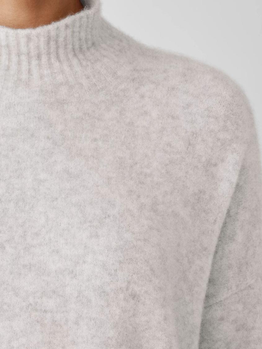 Eileen Fisher Sweaters &amp; Cardigans | Cashmere Silk Bliss Turtleneck Box-Top Pearl - Women