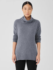Eileen Fisher Sweaters &amp; Cardigans | Cotton And Recycled Cashmere Turtleneck Long Top Ash - Women