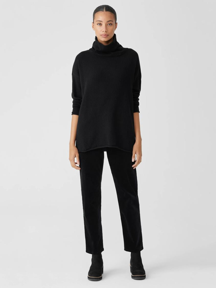Eileen Fisher Sweaters &amp; Cardigans | Cotton And Recycled Cashmere Turtleneck Top Black - Women