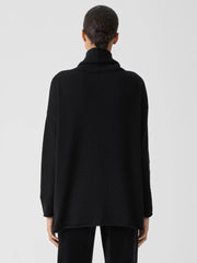 Eileen Fisher Sweaters &amp; Cardigans | Cotton And Recycled Cashmere Turtleneck Top Black - Women