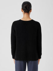 Eileen Fisher Sweaters &amp; Cardigans | Cotton Fluff Crew Neck Long Top Black - Women