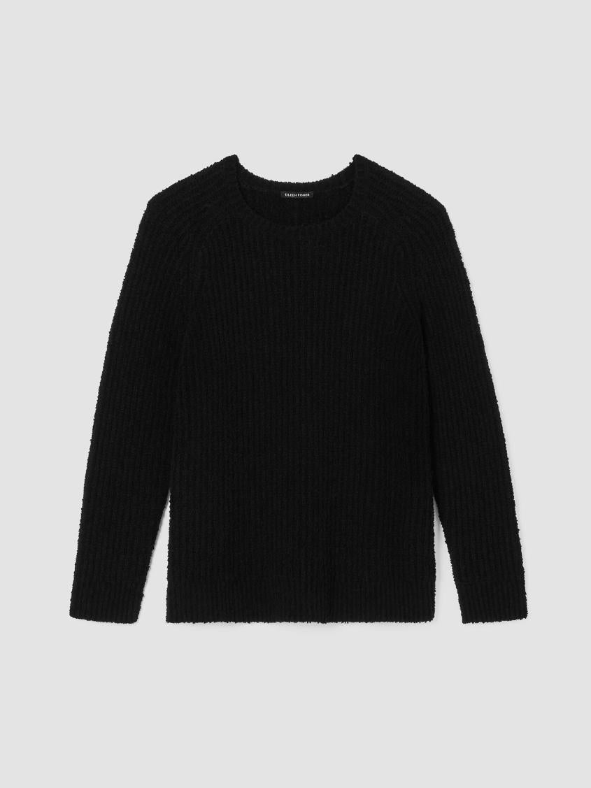 Eileen Fisher Sweaters &amp; Cardigans | Cotton Fluff Crew Neck Long Top Black - Women
