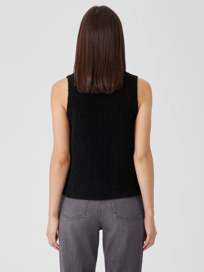 Eileen Fisher Sweaters &amp; Cardigans | Cotton Fluff Crew Neck Top Black - Women