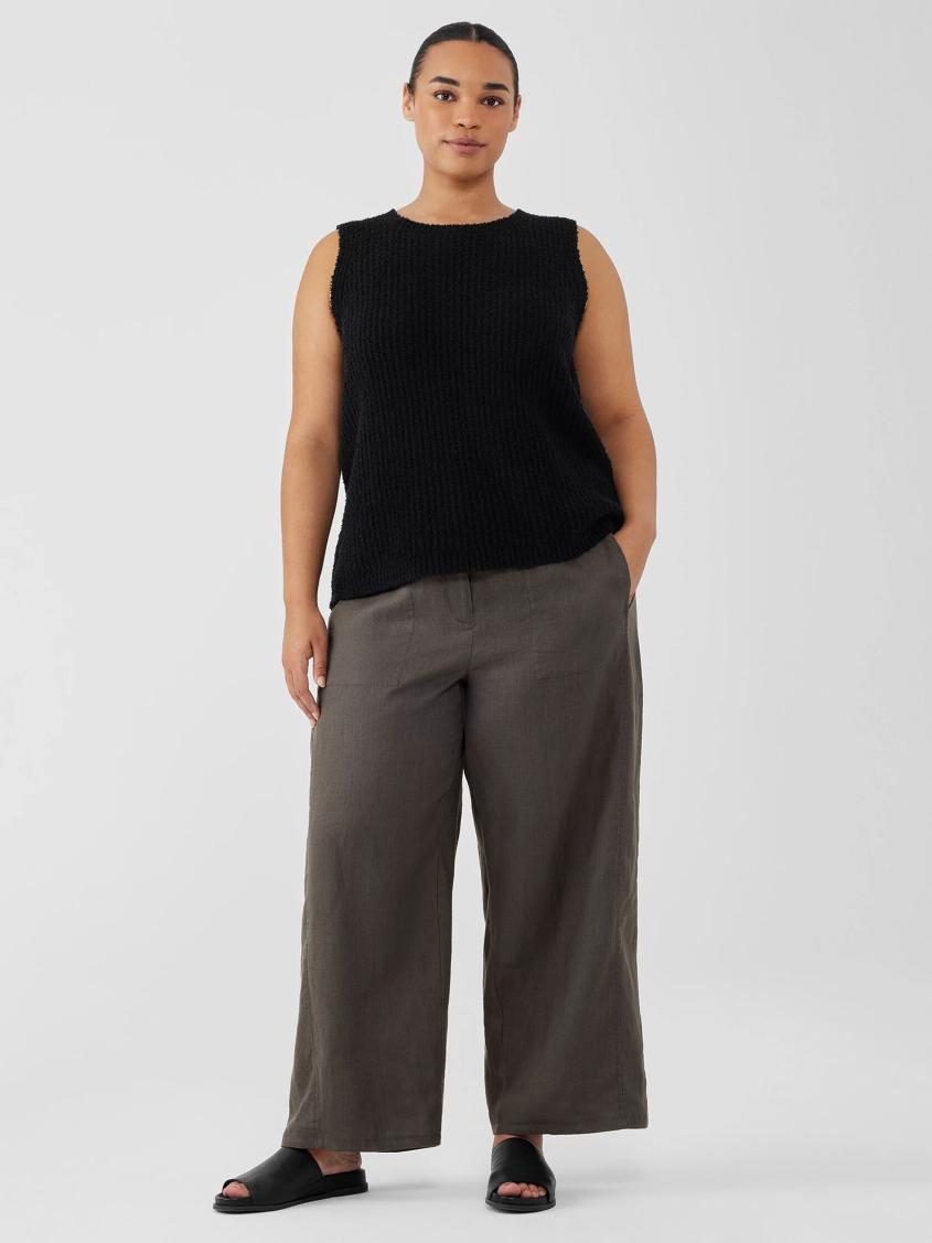 Eileen Fisher Sweaters &amp; Cardigans | Cotton Fluff Crew Neck Top Black - Women