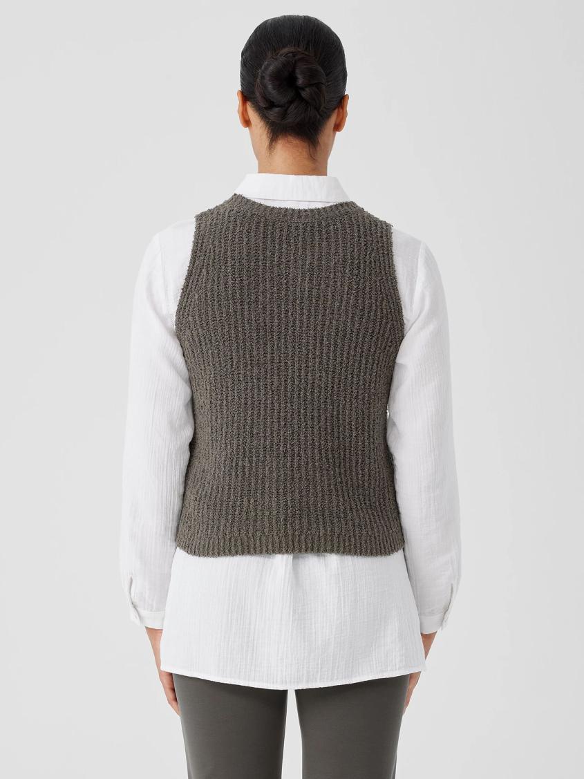 Eileen Fisher Sweaters &amp; Cardigans | Cotton Fluff Crew Neck Top Grove - Women