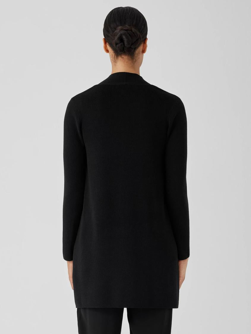 Eileen Fisher Sweaters &amp; Cardigans | Fine Merino Cardigan In Regenerative Wool Black - Women