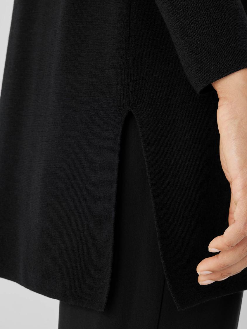 Eileen Fisher Sweaters &amp; Cardigans | Fine Merino Cardigan In Regenerative Wool Black - Women