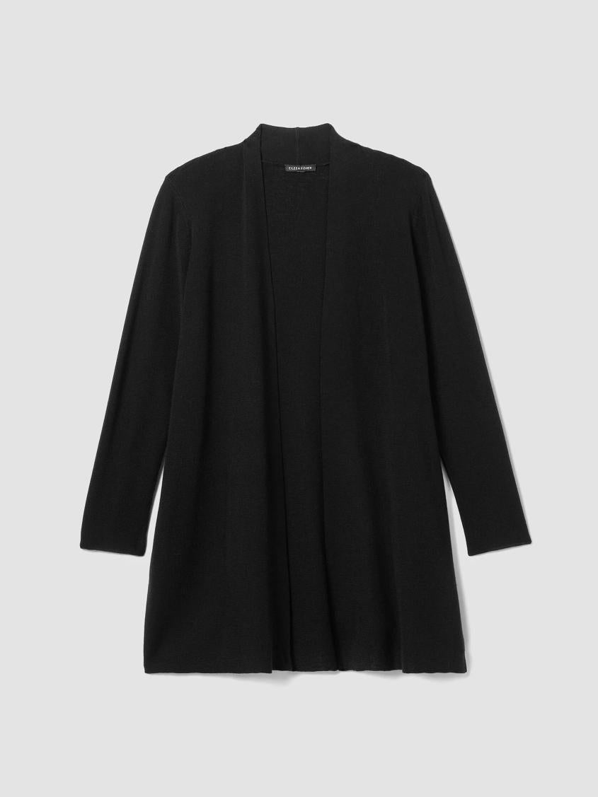 Eileen Fisher Sweaters &amp; Cardigans | Fine Merino Cardigan In Regenerative Wool Black - Women