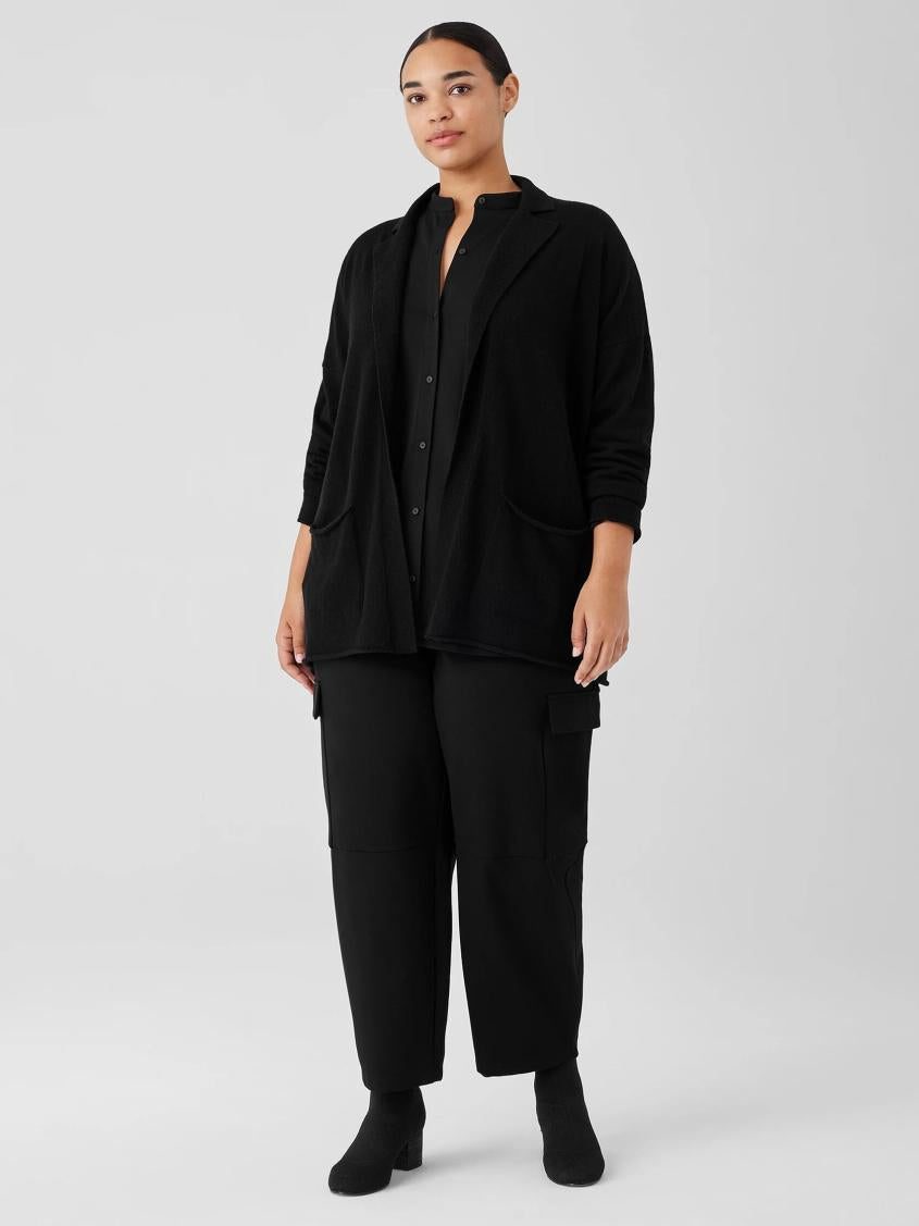 Eileen Fisher Sweaters &amp; Cardigans | Italian Cashmere Notch Collar Cardigan Black - Women